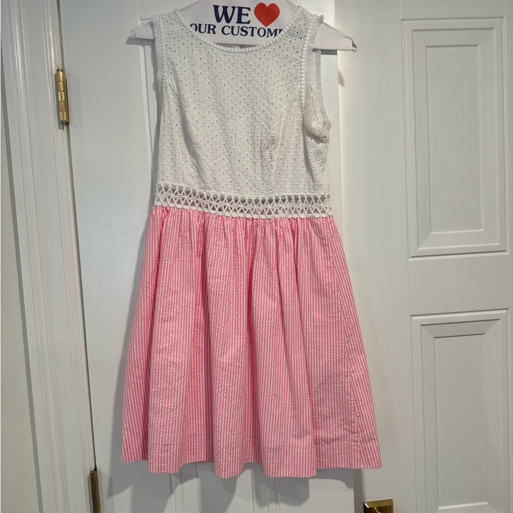 Lilly Pulitzer pink/ white dress. Size 2